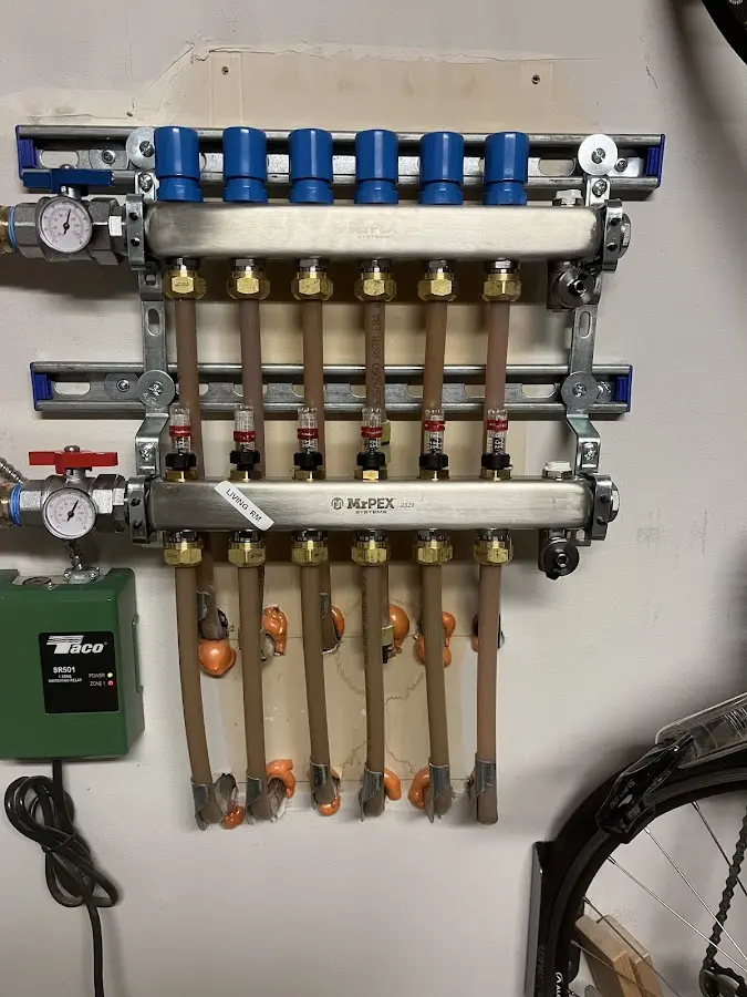 Plumber performing Gas Leak Detection at a residential property in Tilton